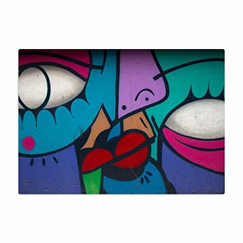 Vero Home 16716 Glas-Schneidebrettchen | Motiv Gefühle Streetart | rutschfest, kratzfest und lebensmittelecht | Maße: 29 x 20 cm von VERO HOME