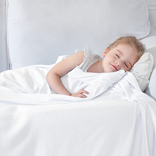 VHOME Sommerdecke - Bambus Decke für Erwachsene Kinder, Leichte Atmungsaktive Kühldecken kann Körper kühl halten für Bett Sofa und überall Weiß 120x100cm von VHOME