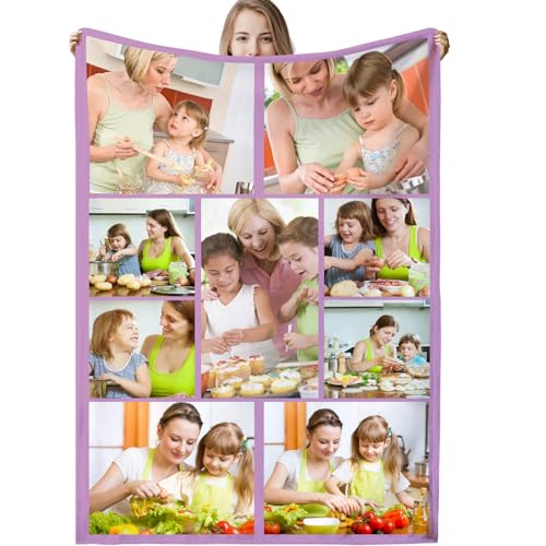 Personalisierte Decke,Decke mit Foto Personalisiert Decke mit Foto, Fotodecke mit Eigenem Foto,Kuscheldecke mit Foto,Decke Selbst Gestalten Foto,Personalisierte Geschenke fur Freundin,Mama,Papa von VICVIK