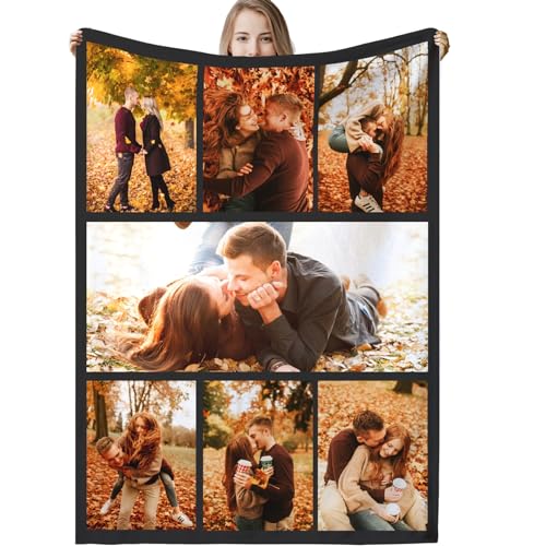 Personalisierte Decke,Decke mit Foto Personalisiert Decke mit Foto, Fotodecke mit Eigenem Foto,Kuscheldecke mit Foto,Decke Selbst Gestalten Foto,Personalisierte Geschenke fur Freundin,Mama,Papa von VICVIK