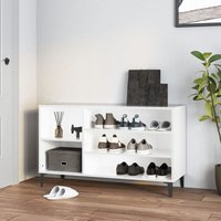 Schuhregal,Schuhschränke Hochglanz-Weiß 102x36x60 cm Holzwerkstoff vidaXL von BONNEVIE