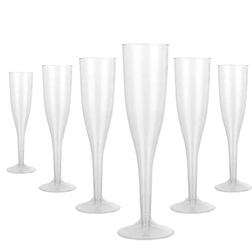 VIDETOL 90 Stück Sektgläser Plastik, 190 ml Champagnergläser, Transparent Champagner Gläser für Party, Hochzeit, Geburtstag von VIDETOL
