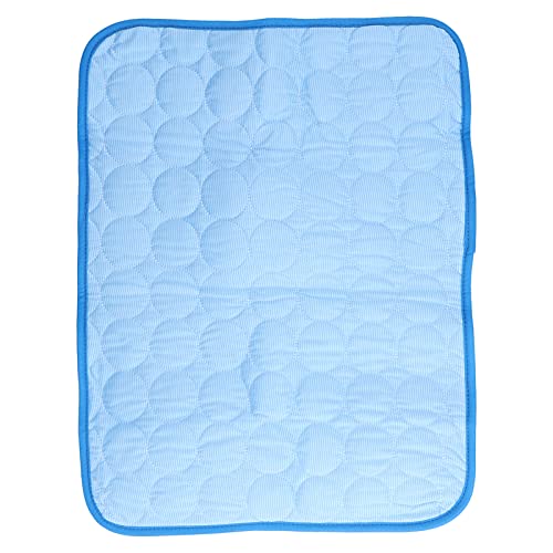 Pet Cooling Pad, Atmungsaktive Pet Cooling Mat Faltbare Pet Self Cooling Blanket Pad für kleine mittelgroße Hunde und Katzen(70 * 55cm-blau) von VIFERR
