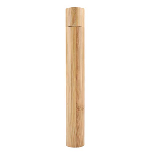 VIFERR Bambus-Zahnbürstenetui, wiederverwendbarer Bambus-Zahnbürstenhalter, Zahnbürsten-Reiseetui, natürliche, umweltfreundliche Zahnbürsten-Reisehülle aus Holz von VIFERR