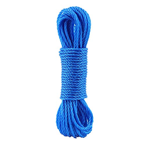 VIFERR Gartenschnur - 10m Gartenseil Nylon-Seil Kletterndes Zugbinde Seil für Gartenbündelung, Bündelung, Kampierenden im Freien (Blau) von VIFERR