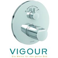 Vigour - clivia Unterputz 2-Wege Duschbrausebatterie mit Thermostat, chrom von VIGOUR