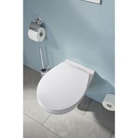 One Wand-WC rund spülrandlos mit SoftClose WC-Sitz, weiß - Vigour von VIGOUR