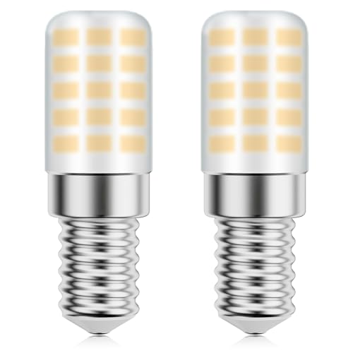 VIIVUU LED E14 Kühlschranklampe 3W, Kühlschrank Leuchtmittel 280LM,Warmweiß Lampe 3000K Ersatz Halogenlampen 25W Warmweiss Lampen,230V AC Nähmaschine Glühbirne 85Ra, 2er Pack von VIIVUU