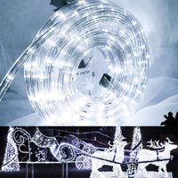 Led Lichtschlauch für Aussen Innen Lichterschlauch Lichterkette Lichtband Partylicht Dekobeleuchtung Weihnachtsbeleuchtung biły 100M - Vingo von VINGO
