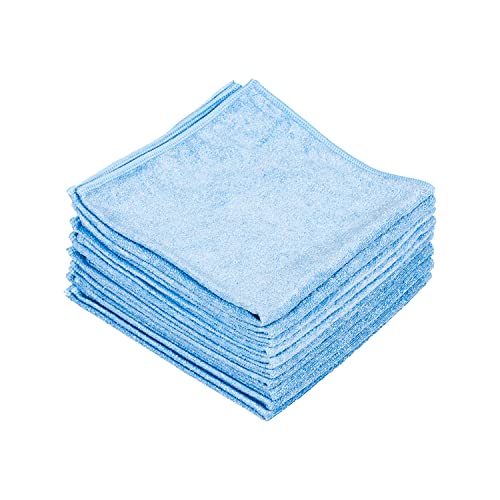 VIOVIE Profi Micro Tuch 10er Paket 40x40 cm blau, Putztücher mit maximaler Aufnahmekraft von Staub, Schmutz und Flüssigkeit, langlebige Mikrofaser Allzwecktücher mit Kantenschutz gegen Kratzer von VIOVIE