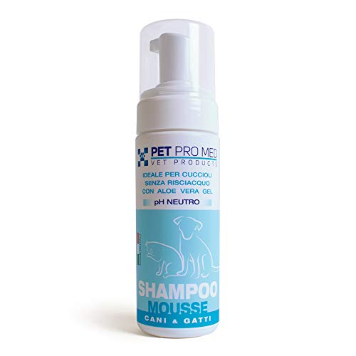 VIROSAC PetProMed Shampoo Mousse - Ideal für Hunde und Katzen, besonders für Welpen - 1 x 150 ml pH-neutral und Aloe Vera von VIROSAC