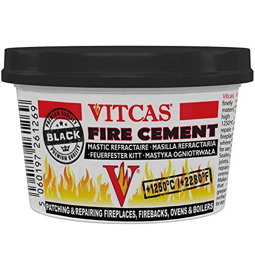 VITCAS Black Fire Cement 500G Fireplaces, Stoves, Boilers by Vitcas von VITCAS