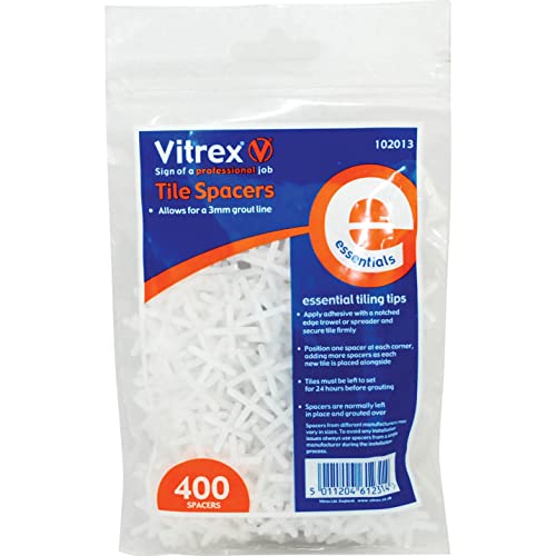 Vitrex VIT102013 102013 Essential Fliesenkreuzer, 3 mm, 400 Stück, blau von VITREX