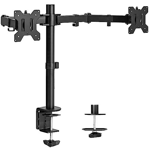 VIVO Dual LCD Monitor Desk Mount Stand Heavy Duty Fully Adjustable fits 2 /Two Screens up to 27" von VIVO