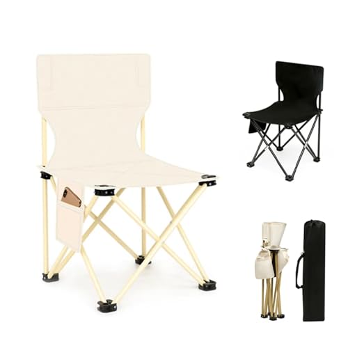 VJKAKZZPY Camping Angeln Klappstuhl for entspannende touristische Reisemöbel Picknick Strand Longue Stuhl Faltbare Stühle (Size : Black Chair 1pcs) von VJKAKZZPY