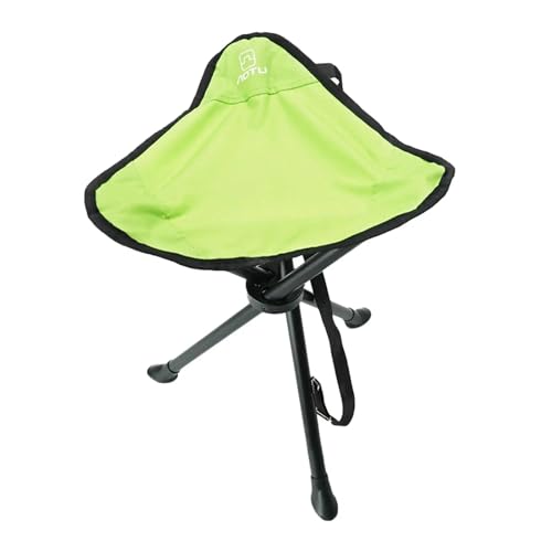 VJKAKZZPY Campinghocker, klappbar, leicht, dreibeinig, dreibeinig, tragbar, for Rucksackreisen, Wandern, Angeln (Size : Green) von VJKAKZZPY