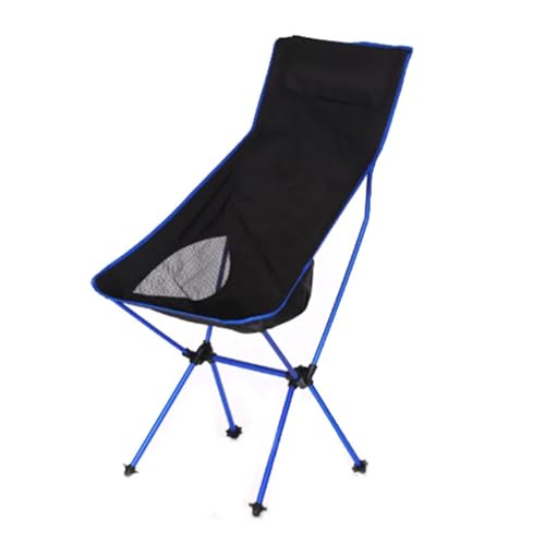 VJKAKZZPY Klappbarer Outdoor-Stuhl, zusammenklappbarer Campingstuhl, tragbar, zusammenklappbar for Strand, Picknick, Sitz, Klappstuhl for Angeln, Grillen, Wandern (Size : Blue-A) von VJKAKZZPY
