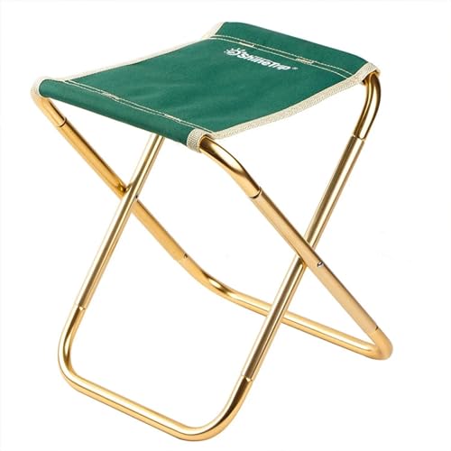 VJKAKZZPY Outdoor Folding Falten Aluminium Stuhl Hocker Sitz Angeln Werkzeuge Camping Faltbare Angeln Stuhl Ultra Licht Gewicht Tragbare (Size : Green) von VJKAKZZPY