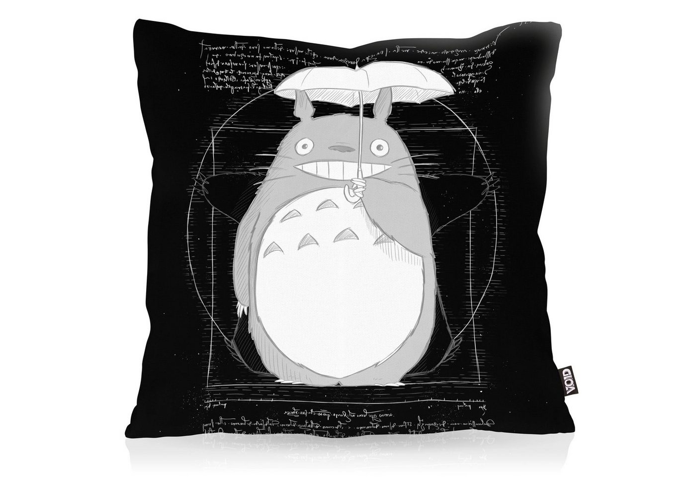 Kissenbezug, VOID, Sofa-Kissen Vitruvianischer Totoro neko mein nachbar anime tonari ghibli von VOID