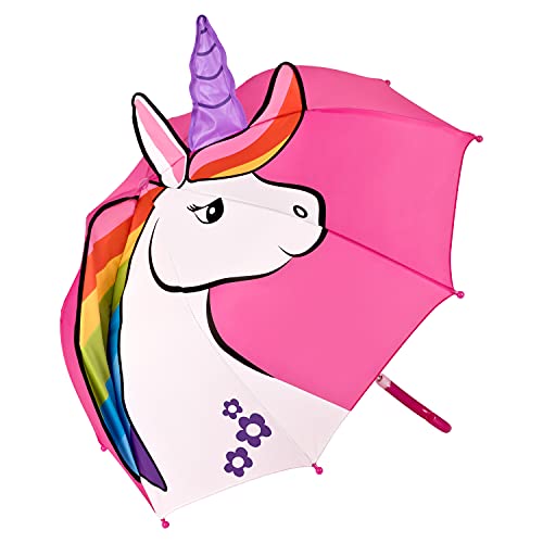 VON LILIENFELD Regenschirm Kinderschirm Einhorn Regenbogen Mähne pink rosa Junge Mädchen Kids bis ca. 8 Jahre von VON LILIENFELD