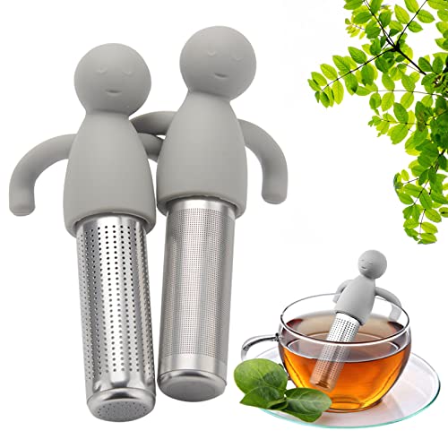 Tea Infuser, 2 Stück teesieb für losen tee, 304 Edelstahl Teesieb Teefilter mit Griffen Tee Sieb Teeei , Teesieb Tasse Feinmaschiges Teesieb für Losen Tee, Rose, Kaffee, Gewürze von VOSSOT