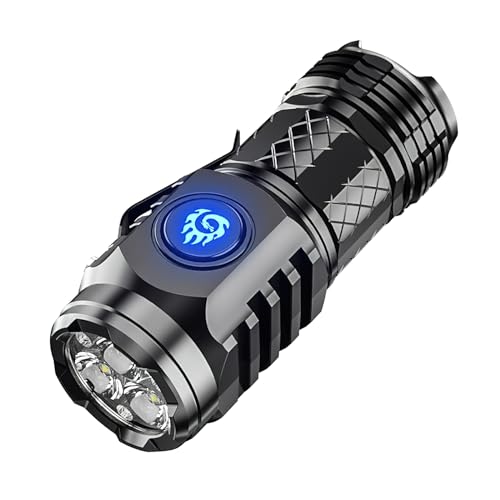 VOSSOT Mini Torch with Three-Eyed Monster, Mini-Taschenlampe LED Torch LED Rechargeable Torch LED Taschenlampe Extrem Helle Aufladbar Taschenlampen Handheld Small Torch Waterproof Mini Hand Lamp von VOSSOT