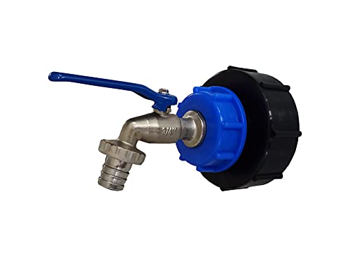 #8 Adapter mit Auslaufhahn für IBC Regenwasser Tank oder Kanister, versch. Größen (Kunststoff/Messing, 3/4" S100) von VOXTRADE