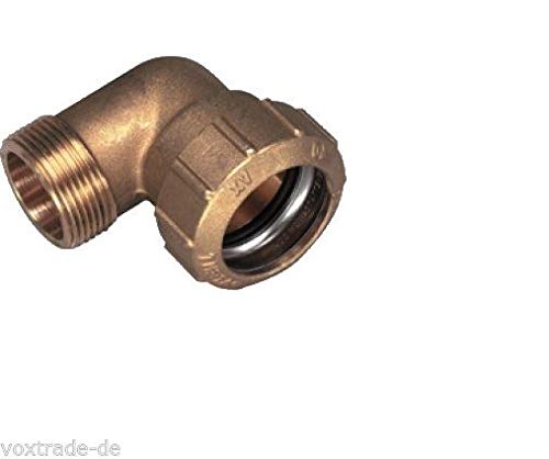 PE ROHR VERBINDER FITTINGS 32 mm Verschraubung aus Messing DVGW Trinkwasser (Messing, MS Winkel 1" AG) von VOXTRADE