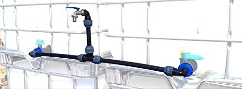 Verbindungsset für IBC Regenwassertanks mit Schwanenhals (Set für 2-6 Tanks) (2) von VOXTRADE