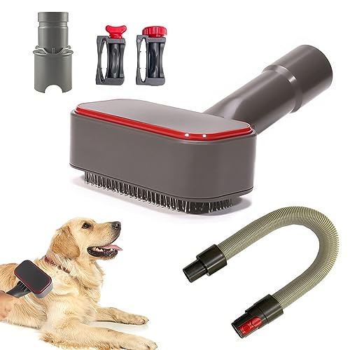 VYRKRA Groom Hundebürste für Dyson Staubsauger, Tierhaarbürste für Dyson V15 V11 V10 V8 V7, Aufsatz mit Verlängerungsschlauch, Adapter und Abzugssperre von VYRKRA