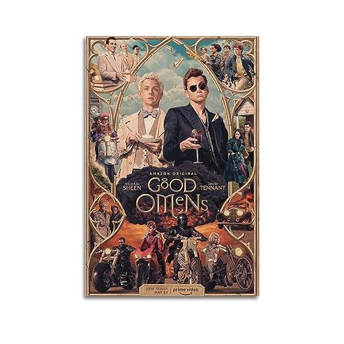 VZRSQZK Poster "Good Omens Staffel 1", dekoratives Gemälde, Leinwand-Wandposter und Kunstdruck, modernes Familienschlafzimmer-Dekor-Poster, 40 x 60 cm von VZRSQZK