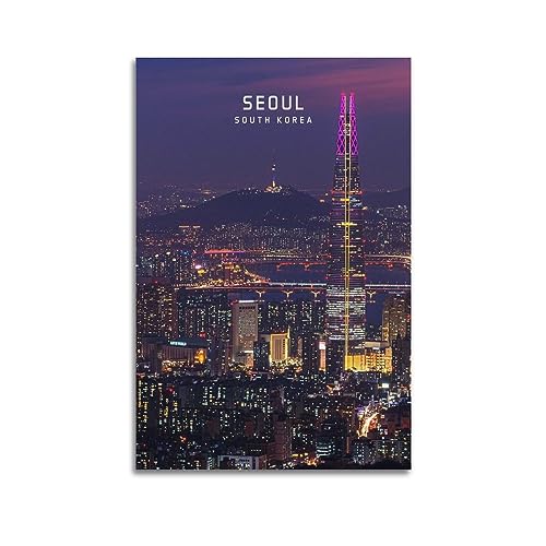 VZRSQZK Südkorea Seoul-Poster, dekoratives Gemälde, Leinwand, Wandposter und Kunstdruck, modernes Familienschlafzimmer-Dekor-Poster, 20 x 30 cm von VZRSQZK