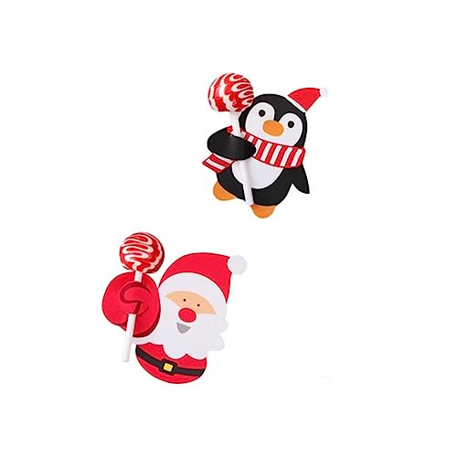 50 Stück weihnachtsdeko Süßigkeiten Lutscher Süßigkeiten-Dekor Weihnachtslutscher-Papierkarte Ornament Lutscherpapierkarte Lutscher-Dekorationen Weihnachten schmücken rot von Vaguelly