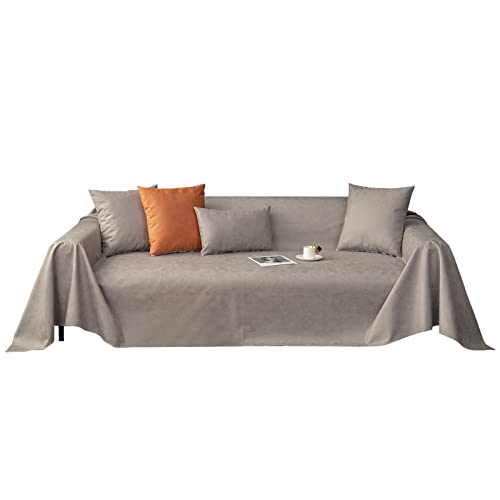 VanderHOME Sofa überzug Möbel Abdeckung für Verschütten Sofabezug Wasserabweisend Antirutsch Sofa Abdeckung Stretch Sofa Protector Sofaüberwurf Schutz vor Haustier Katze Hunde210*300cm-Hellgrau von VanderHOME