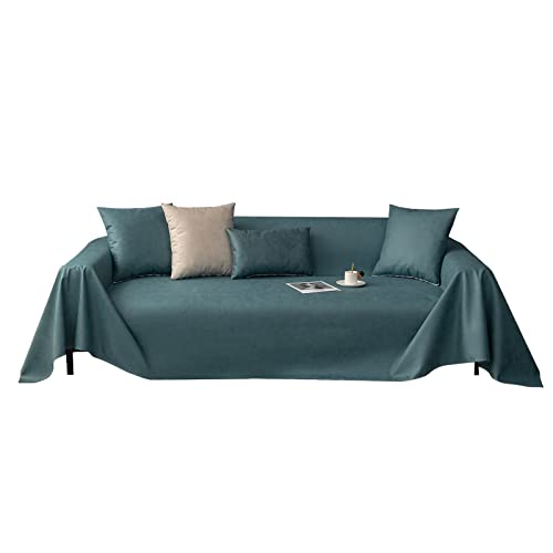 VanderHOME Sofa überzug Möbel Abdeckung für Verschütten Sofabezug Wasserabweisend Antirutsch Sofa Abdeckung Stretch Sofa Protector Sofaüberwurf Schutz vor Haustier Katze Hunde210*90cm-Dunkelgrün von VanderHOME