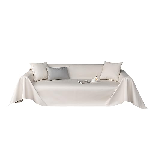 VanderHOME Wasserdichter Sofabezug,Anti-Rutsch-und Anti-Fleck-Sofa-Schutzbezug, Sofaüberwurf Schutz vor Haustier Katze Hunde 205 * 300cm-Beige(1 Stück) von VanderHOME