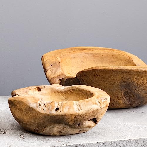 Varia Living Design aus der Natur für Dein zu Hause handgefertigt und rustikal | Dekoschale aus Teak Fruit | unbehandelte Holz Schale aus Teakwurzel von Varia Living