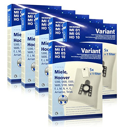 6x Variant MI05 Microvlies Staubsaugerbeutel + Microfilter für Miele, Hoover von Variant