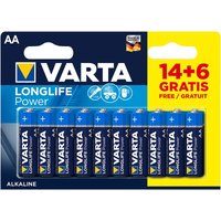 Varta - 38570 Hochenergie LR6 aa 1,5 v Pack 14+6uni von Varta