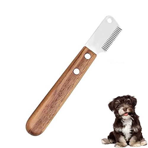 Vastsea Professional Trimmmesser, Hund Trimmmesser mit Holzgriff, Ergonomisch Geformtem Griff für Rechtshändig, Anwendbar für die Tierpflege, die meisten Hunde von Vastsea