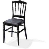 VEBA Sitzkissen Kunstleder schwarz für Napoleon/Tiffany Stuhl, 38,5x40x2,5cm (BxTxH), 50400CB von Veba