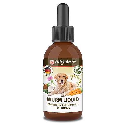 Veddelholzer 50 ml Wurm Liquid. Natürliche Wurmkur Wurmmittel für Hunde gegen alle Würmer. Entwurmungsmittel Hunde. Hunde Zubehör zur Entwurmung. von Veddelholzer