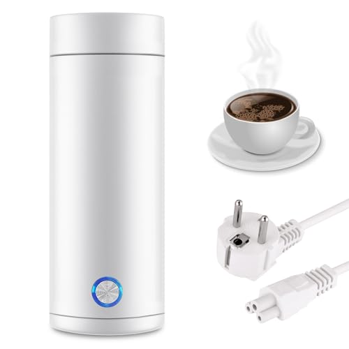 Kleiner Tragbarer Wasserkocher, Reise Wasserkocher Klein, 400ml Mini Electric Kettle, Tragbarer Elektrischer Wasserkocher, Reisewasserkocher Mini 220 V/300w Kleiner Tragbarer Elektrischer Wasserkocher von Vegena