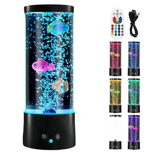 Vegena Lavalampe, Jellyfish Lamp Lavalampe, Quallen Lampe, Quallenlampe Lava Lampe LED 16 Farben Und 4 Modi Rgb-Licht Für Zuhause, Schlafzimmer, Büro-Dekoration Und Geschenke Und Erwachsene von Vegena