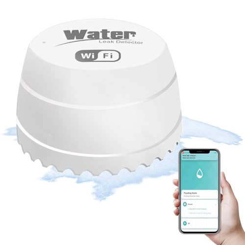 Vegena Wassermelder, Wasserstandssensor, Wassermelder WLAN, Wassermelder Wasseralarm Wasserwächter Batteriebetrieben Füllstandssensor Mit Audio-Alarm Für Waschmaschine, Bad, Küche, Keller Usw von Vegena