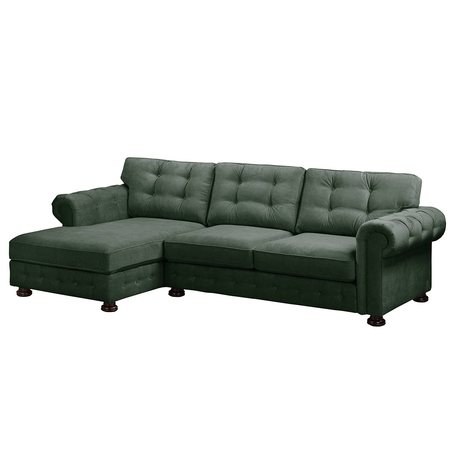 Velvet Studio Ecksofa Marau Olivgrün Microfaser 302x93x166 cm von Velvet Studio