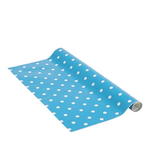 Venilia Klebefolie | Dots Blue Gepunktet | 45 cm x 1,5 m, Stärke 95μ | selbstklebende Möbel-Folie, Dekofolie, Tapete, Küchenfolie | ohne Phthalate | Made in EU von Venilia