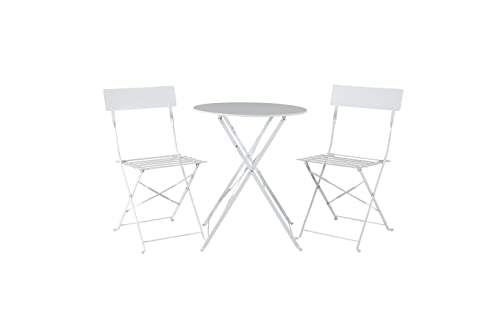 Venture Home Marseille Foldable Steel Bistro Set - White von Venture Home