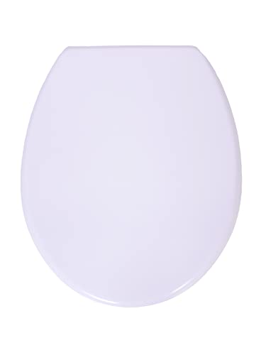 VEROSAN Duroplast WC Sitz ,mit Absenkautomatik für geräuschloses Schließen, angenehmer Sitzkomfort, max. belastbar bis 150 kg , D-form Weiß von Verosan