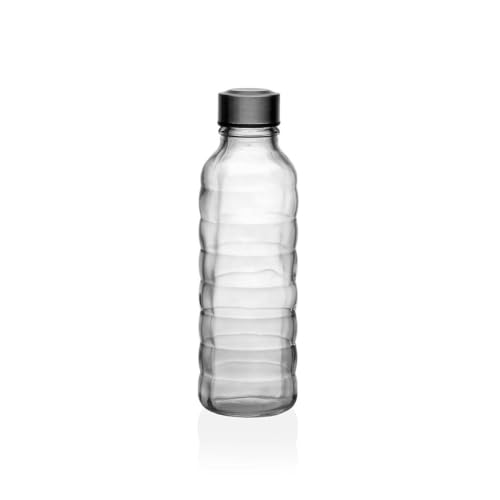 Versa Flasche 500 ml Transparent Glas Aluminium 7 x 22,7 x 7 cm von Versa